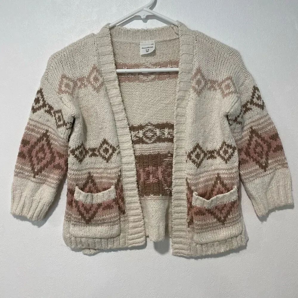 Abercrombie Kids Tribal Knit Cardigan | Size 5/6 | Fall Sweater